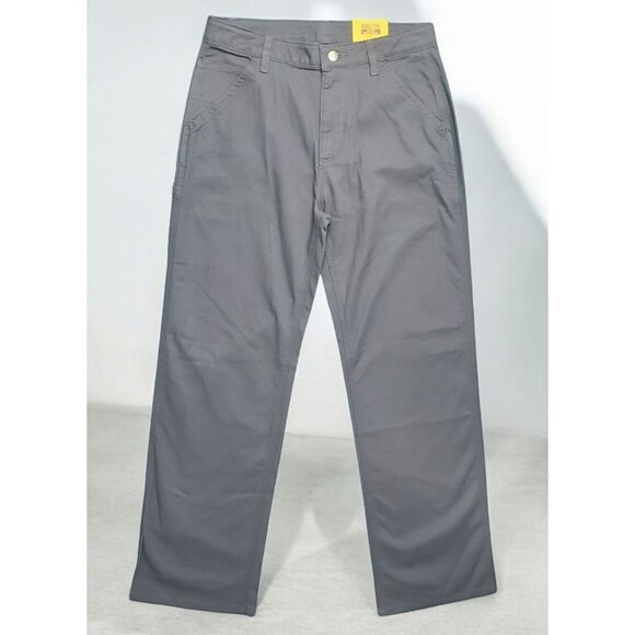 New Carhartt Pants Loose Fit Rugged Flex Girls 16 Canvas Work Gray Carpenter - Picture 1 of 11